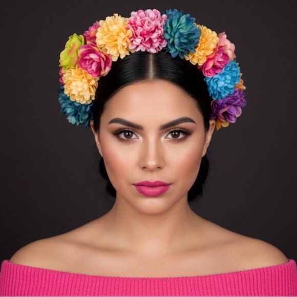 Hand Crafted Accessories - Stunning Handmade Colorful Flower Crown